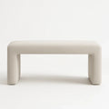 Polsterbank Creme Stoff 120x40x45 cm