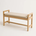 Holzbank mit Polster 120x40x50cm