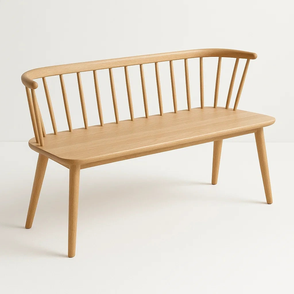 Holzbank Eiche Naturholz 120x45x75 cm