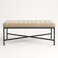 Polsterbank mit Metallrahmen, Beige