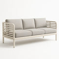 3-Sitzer Sofa Outdoor Aluminium Polyester Beige